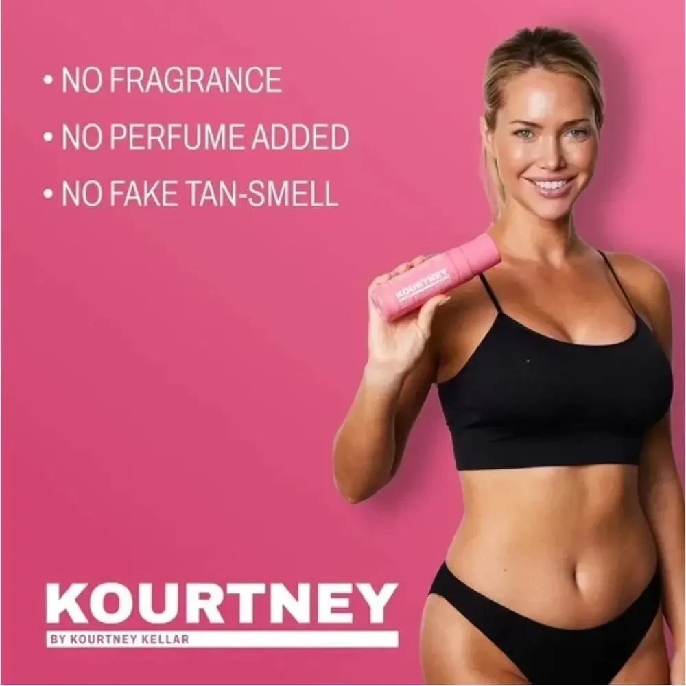 KOURTNEY Instant Self Tan Hyaluronic Acid Mousse Medium Clear DHA Fragrance Free